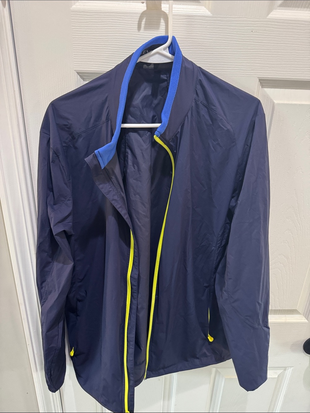 Greyson Navy Windbreaker with Lime Trim